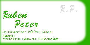 ruben peter business card